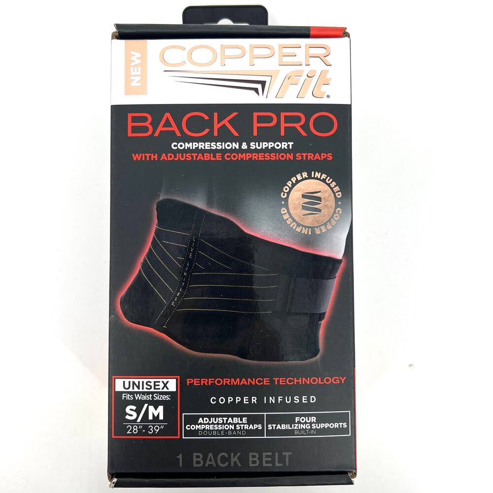 Copper Fit Back Pro Copper Infused Compression Back Support NEW